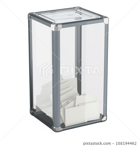 Election ballot box, 3D rendering 108194462