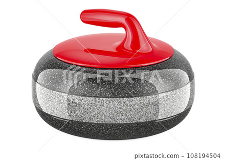 Curling stone, 3D rendering 108194504