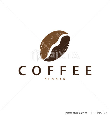 Coffee Logo, Simple Caffeine Drink Design from Coffee Beans, for Cafe, Bar, Restaurant or Product Brand Business Coffee Logo, Simple Caffeine Drink Design from Coffee Beans, for Cafe, Bar, Restaurant or Product Brand Business 108195123