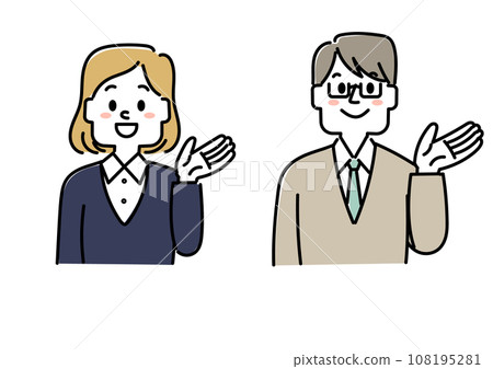 Illustration set of school teacher explaining 108195281