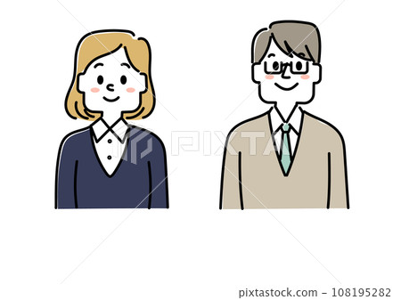 School teacher illustration set (male and female) School teacher illustration set (male and female) 108195282