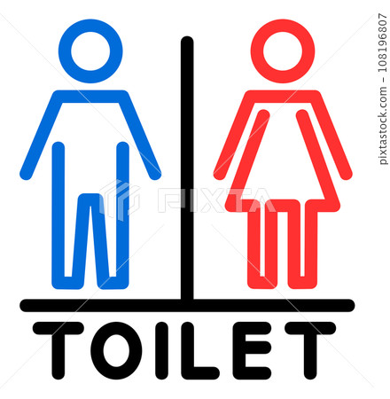 顯示男洗手間和女化妝室資訊的招牌插圖 顯示男洗手間和女化妝室資訊的招牌插圖 108196807