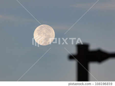 full moon on an autumn day 108196859