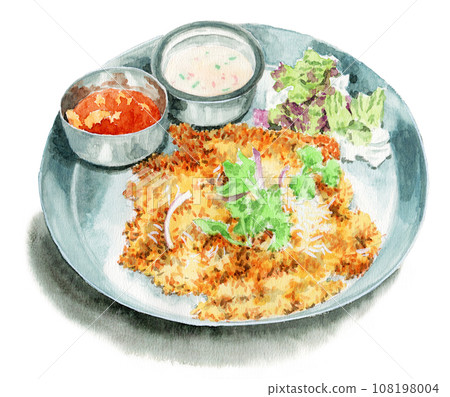 模擬水彩 Biryani 盤 108198004