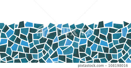 藍色水彩馬賽克磚景觀 108198016