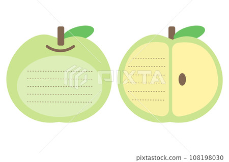 Cute green apple memo pad Cute green apple memo pad 108198030