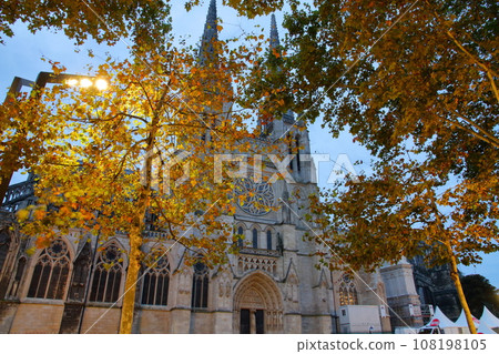 Saint-Andre Cathedral in the early morning, a world cultural heritage site with impressive two spiers and a city landmark in Bordeaux, France 108198105