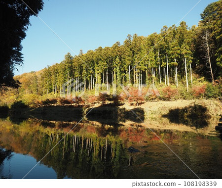 Scenery of autumn leaves with beautiful reflection Scenery of autumn leaves with beautiful reflection 108198339
