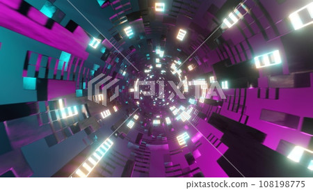 Tunnel run Infinite Tunnel Loop Motion 108198775