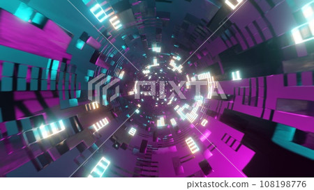 Tunnel run Infinite Tunnel Loop Motion 108198776