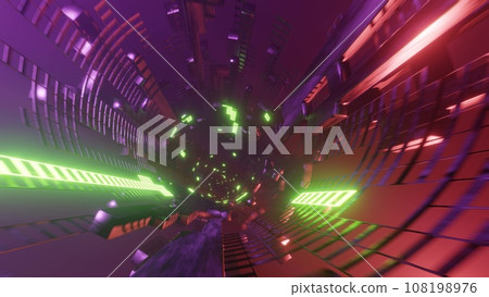 Colorful and beautiful cyber space tunnel Colorful and beautiful cyber s Colorful and beautiful cyber space tunnel Colorful and beautiful cyber s 108198976