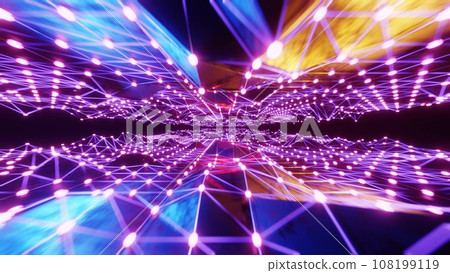 Colorful and beautiful cyber space tunnel Colorful cyber space Colorful and beautiful cyber space tunnel Colorful cyber space 108199119