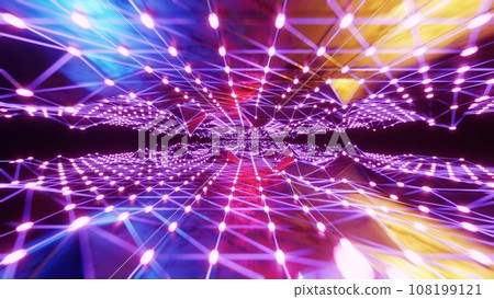 多彩美麗的網路空間隧道 多彩的網路空間 108199121