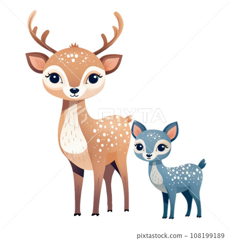 A loving deer family 108199189