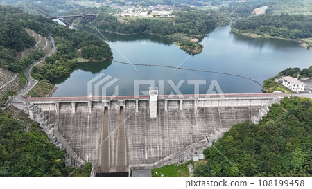 Fukutomi dam aerial view 108199458