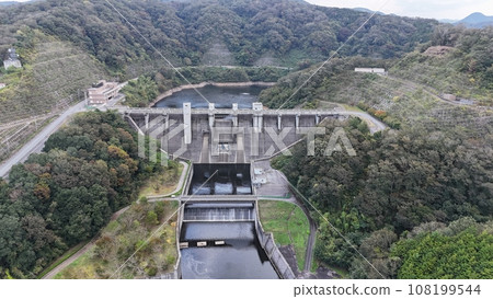 Haizuka dam aerial view Haizuka dam aerial view 108199544