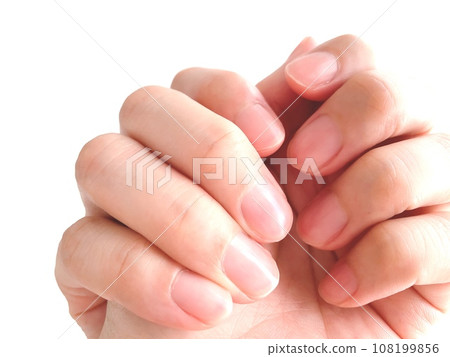 A woman's hand showing the nails of both hands A woman's hand showing the nails of both hands 108199856