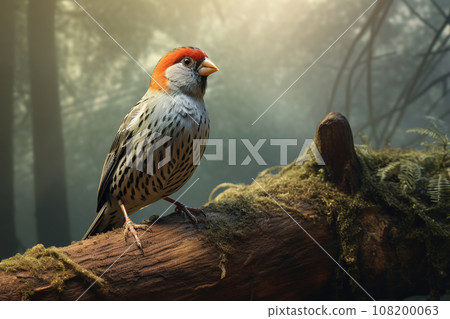 Image of zebra finch bird in the forest. Wildlife Animals. 108200063