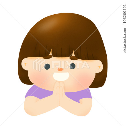 Happy kid clap hand thai greeting 108200391