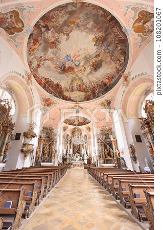 St Peter St Paul Church. Joseph Schmuzer led the construction of the church. The ceiling and wall frescoes were made by Matthew Guenthe. 108201067