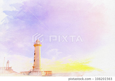 【水彩】知多郡美濱町野間崎燈塔 【水彩】知多郡美濱町野間崎燈塔 108201563