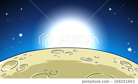 Moon surface, sun and outer space 1 Moon surface, sun and outer space 1 108201663