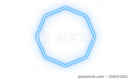 八角形霓虹燈框背景透明 八角形霓虹燈框背景透明 108201802