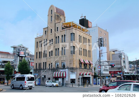 Kyoto cityscape Restaurant Kikusui Distant view Retro modern architecture Kyoto cityscape Restaurant Kikusui Distant view Retro modern architecture 108202626