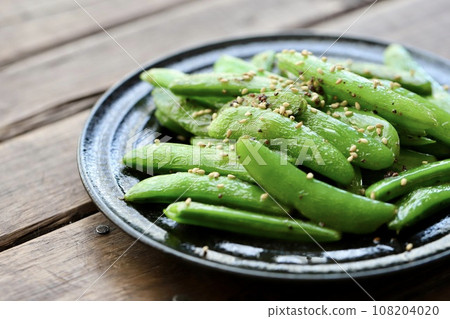 香油炒豌豆-簡單的炒菜 香油炒豌豆-簡單的炒菜 108204020