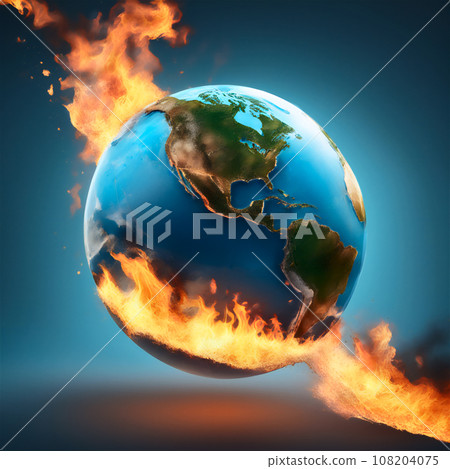 Planet Earth is in a whirlwind of fire. 108204075