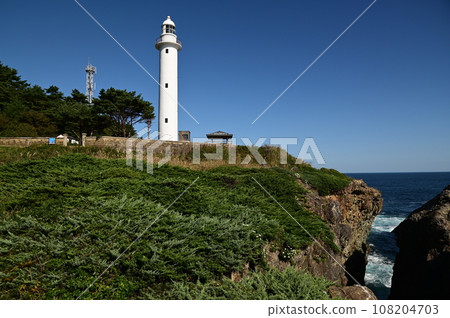 Todokasaki Lighthouse stands on the easternmost tip of Honshu Todokasaki Lighthouse stands on the easternmost tip of Honshu 108204703
