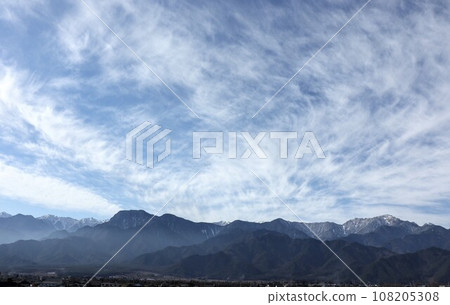 Clouds swirling above the Northern Alps 108205308