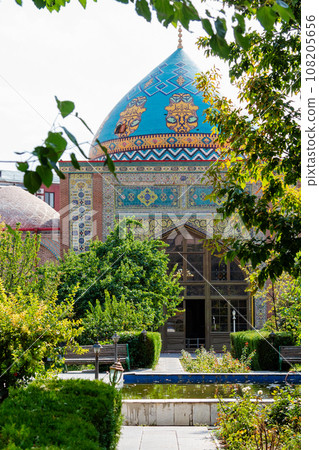 view of Blue Mosque in green court in Yerevan view of Blue Mosque in green court in Yerevan 108205656