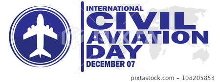 International Civil Aviation Day Vector illustration 108205853