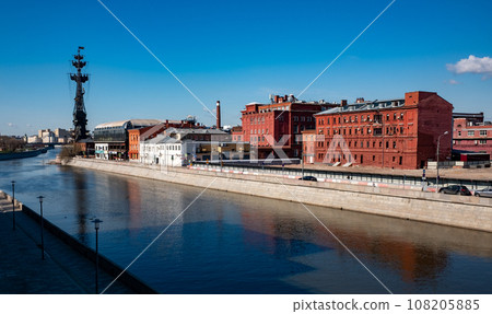 View of the former Krasny Oktyabr factory on Bolotny Island in the center of the Russian capital. View of the former Krasny Oktyabr factory on Bolotny Island in the center of the Russian capital. 108205885