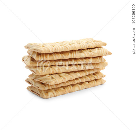 Tasty cookies with icing isolated on white Tasty cookies with icing isolated on white 108206500