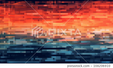 Generative AI, an abstract background image with a glitch effect 108206910
