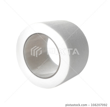 Medical sticking plaster roll isolated on white Medical sticking plaster roll isolated on white 108207092