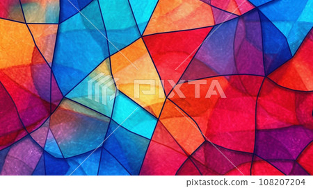 Generative AI, an abstract background image with a stained glass effect 108207204