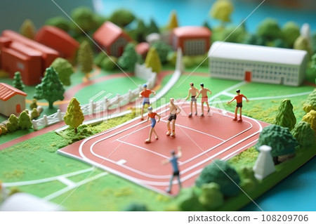 田徑練習場景-1（3D）立體模型 108209706