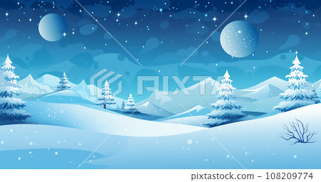 snowy forest landscape snowy forest landscape 108209774
