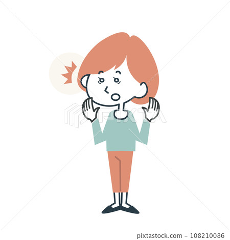 A woman with a surprised expression A woman with a surprised expression 108210086