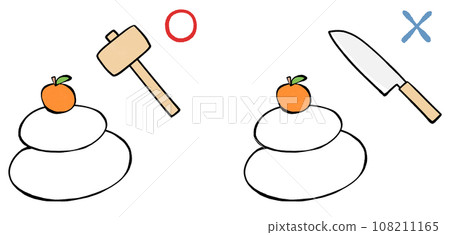 Kagami biraki illustration - mallet or knife?〇✖ Kagami biraki illustration - mallet or knife?〇✖ 108211165