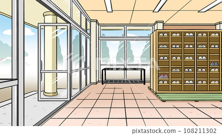 School entrance on a sunny day School entrance on a sunny day 108211302