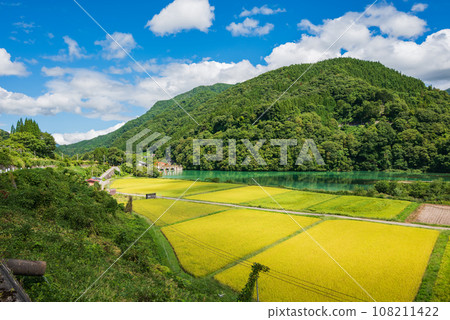姬川第二水壩和稻田[北安地區白馬村] 108211422