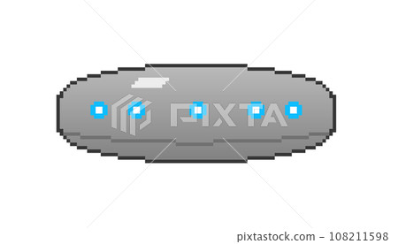 Cigar-shaped UFO_pixel art 108211598