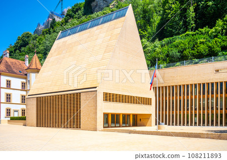 The Landtag of the Principality of Liechtenstein - building of Parliament in Vaduz, Liechtenstein The Landtag of the Principality of Liechtenstein - building of Parliament in Vaduz, Liechtenstein 108211893