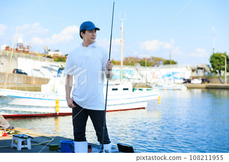 Men enjoying fishing 108211955