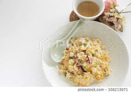 fried rice with octopus fried rice with octopus 108213071