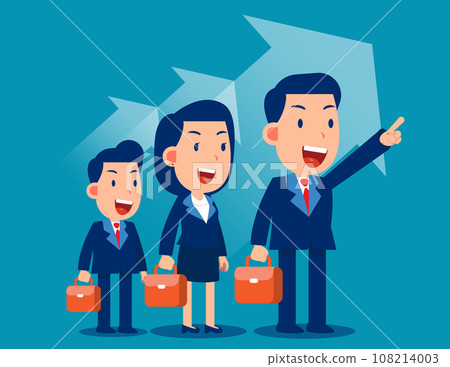 Team unity of purpose. Business vector illustration concept Team unity of purpose. Business vector illustration concept 108214003